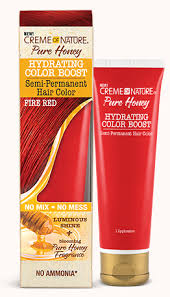 CREME OF NATURE PURE HONEY HYDRATING COLOR BOOST SEMI-PERMANENT - FIRE RED
