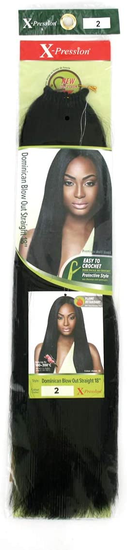 X-PRESSION DOMINICAN BLOW OUT STRAIGHT 18″(CROCHET BRAIDS)