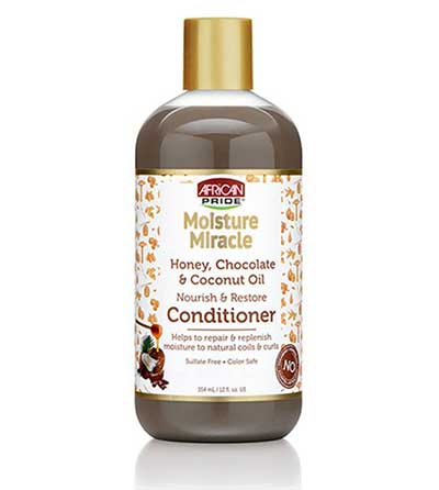 AFRICAN PRIDE MOISTURE MIRACLE MIEL & COCO &CHOCOLAT CONDITIONNER