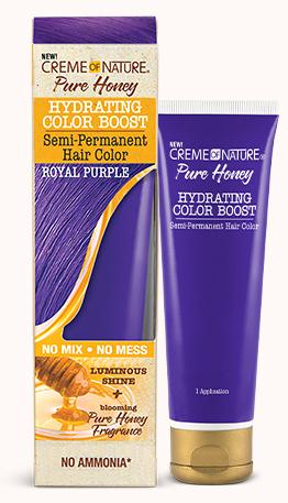 CREME OF NATURE PURE HONEY HYDRATING COLOR BOOST SEMI-PERMANENT -ROYAL PURPLE