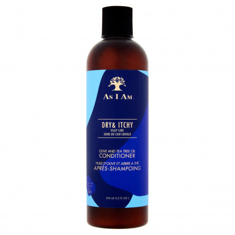AS I AM -DRY ITCHY(OLIVE & TEA TREE) CONDITIONER ANTI-PELLICULAIRE - 355ML
