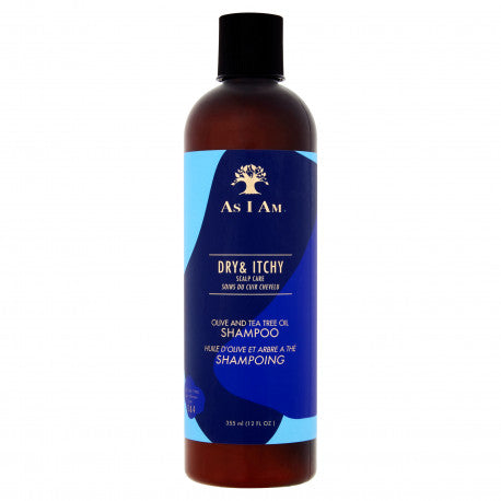 AS I AM -DRY ITCHY (OLIVE & TEA TREE) SHAMPOOING ANTI-PELLICULAIRE