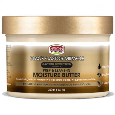 AFRICAN PRIDE BLACK CASTOR MIRACLE REP & LEAVE-IN MOISTURE BUTTER 227G