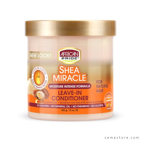 AFRICAN PRIDE SHEA MIRACLE CREME HYDRATANTE AU BEURRE DE KARITÉ 425G (LEAVE-IN MIRACLE)